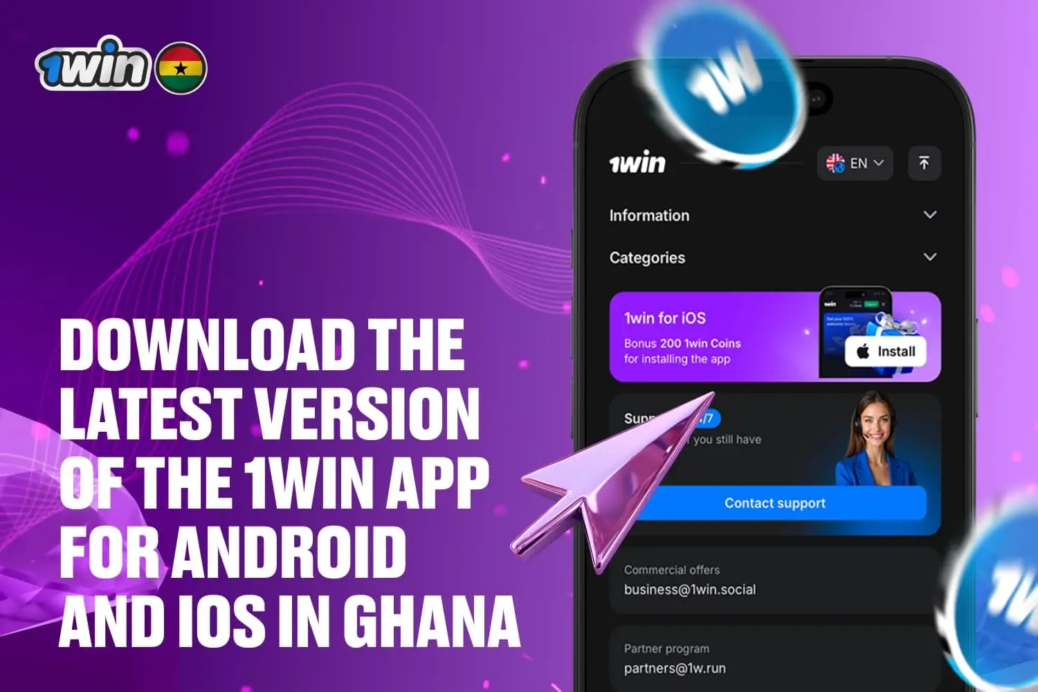 1win Mobile App Ghana – Free APK Download for Android & iOS